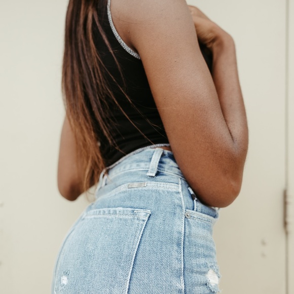 ONE LEFT! Haley High Rise Button Fly Shorts - Picture 4 of 5